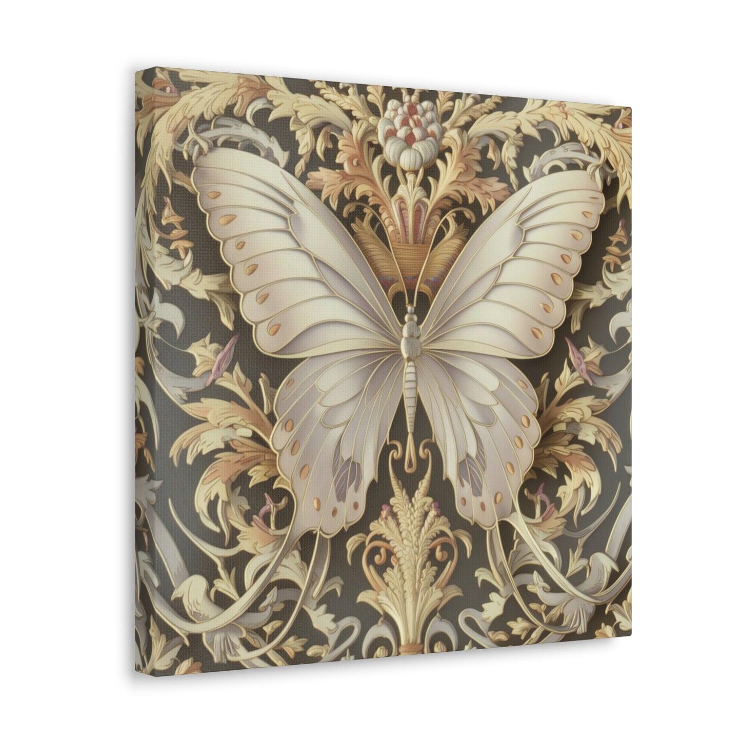 Cream Butterfly Canvas Gallery Wraps