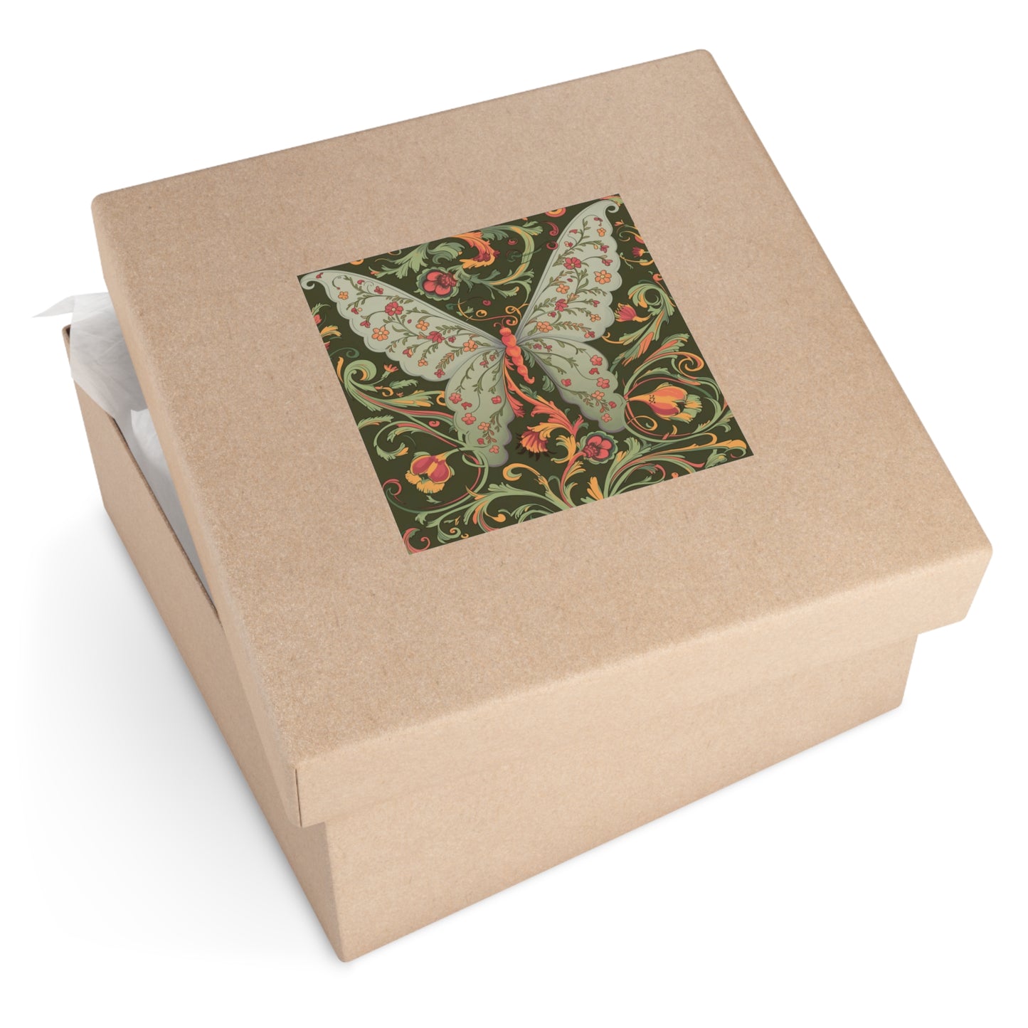 Butterfly Square Vinyl Sticker