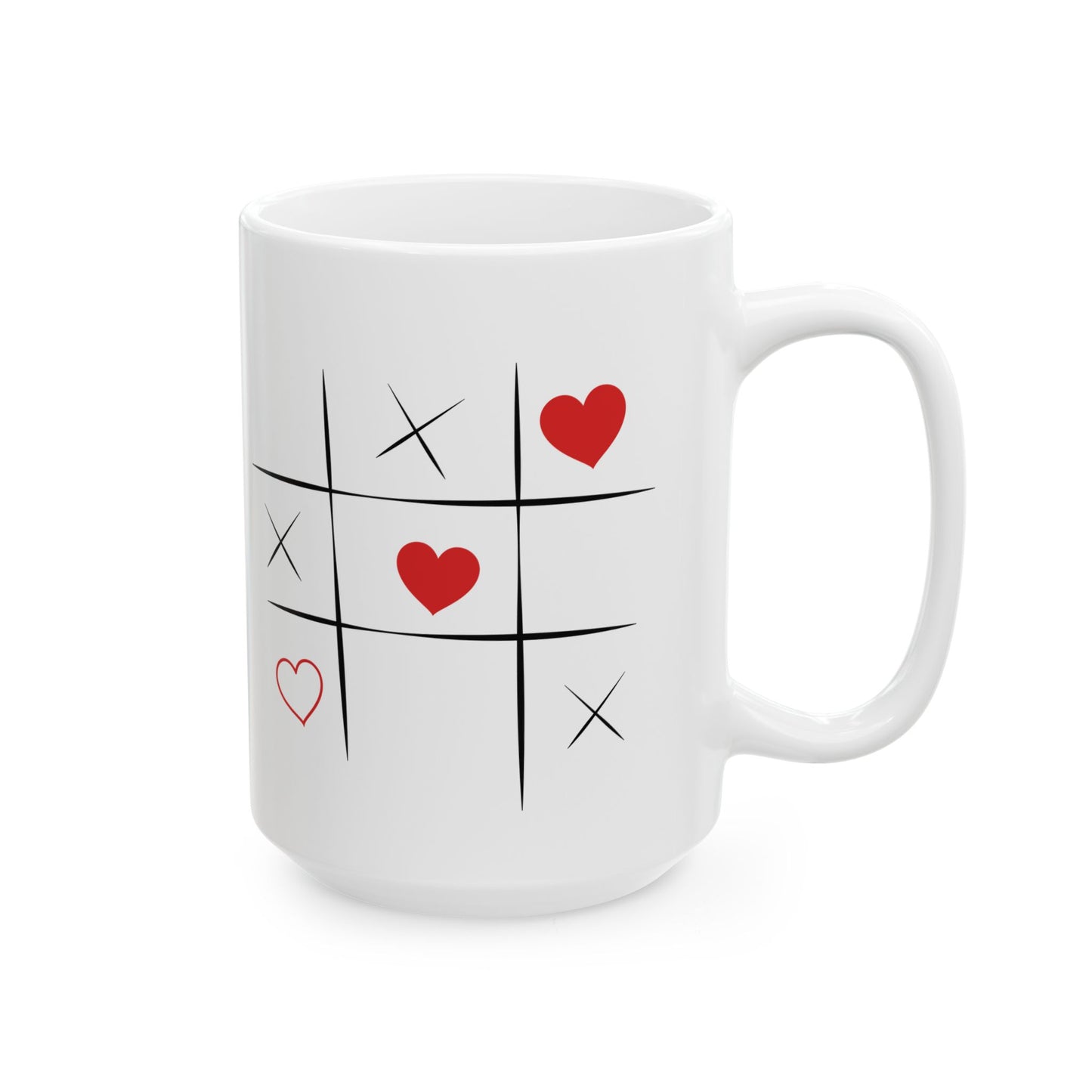 Tic-Tac-Toe Valentine Ceramic Mug