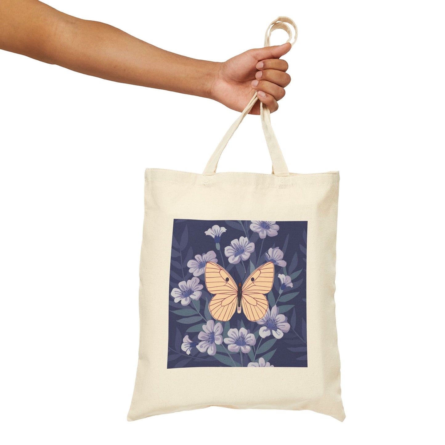 Butterfly Cotton Canvas Tote Bag