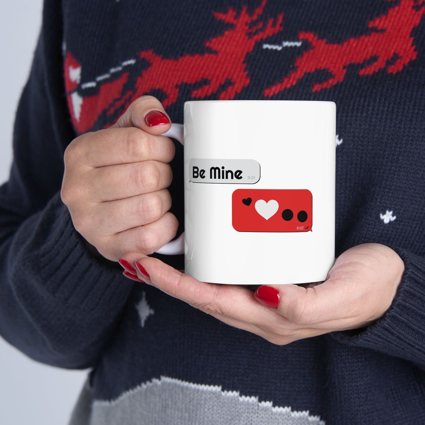 Be Mine Bubble Chat Valentine Ceramic Mug