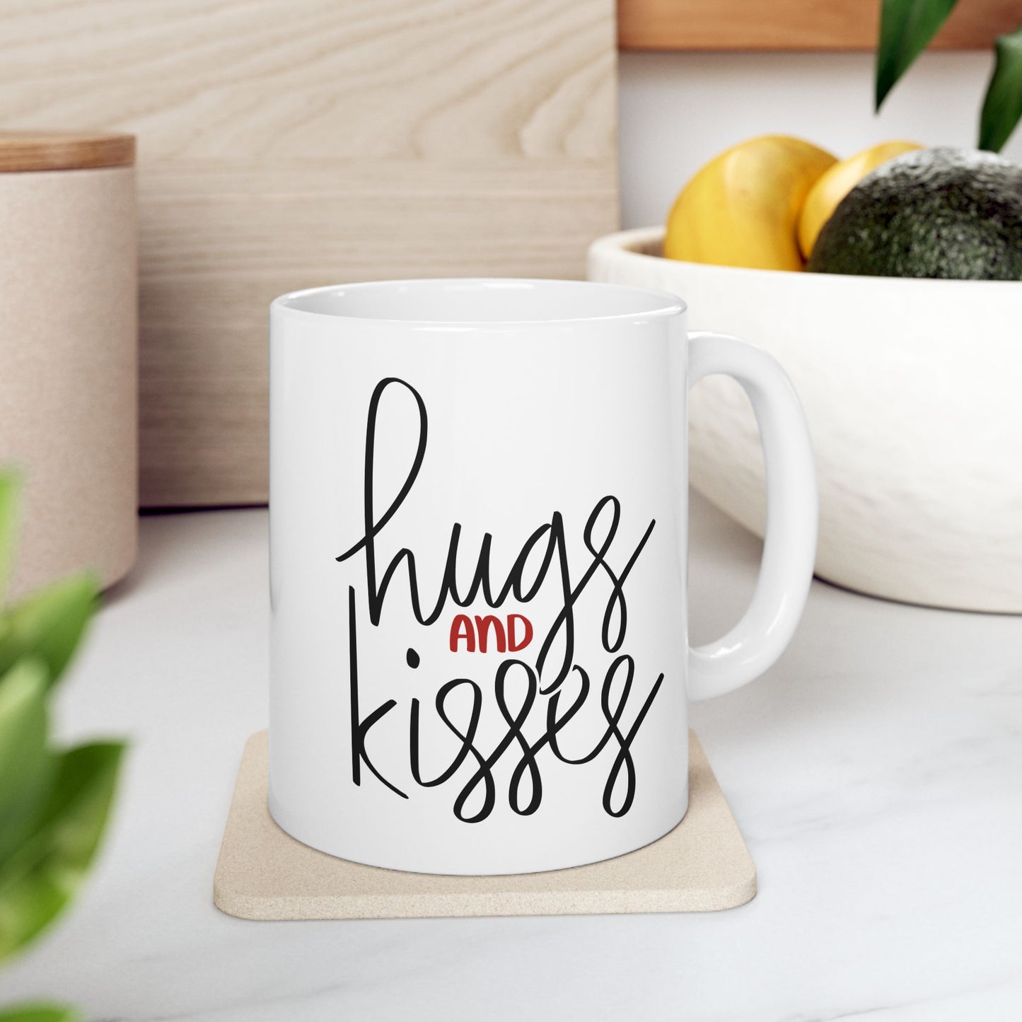 Hugs and Kisses Ceramic Mug