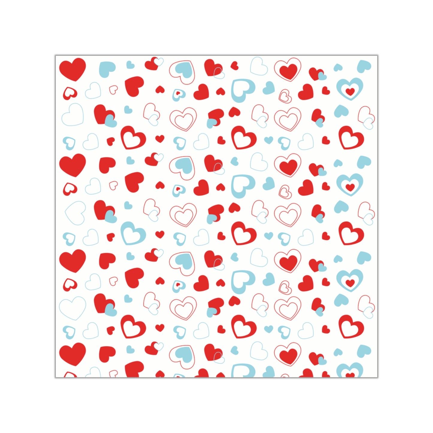 Hearts Square Vinyl Sticker