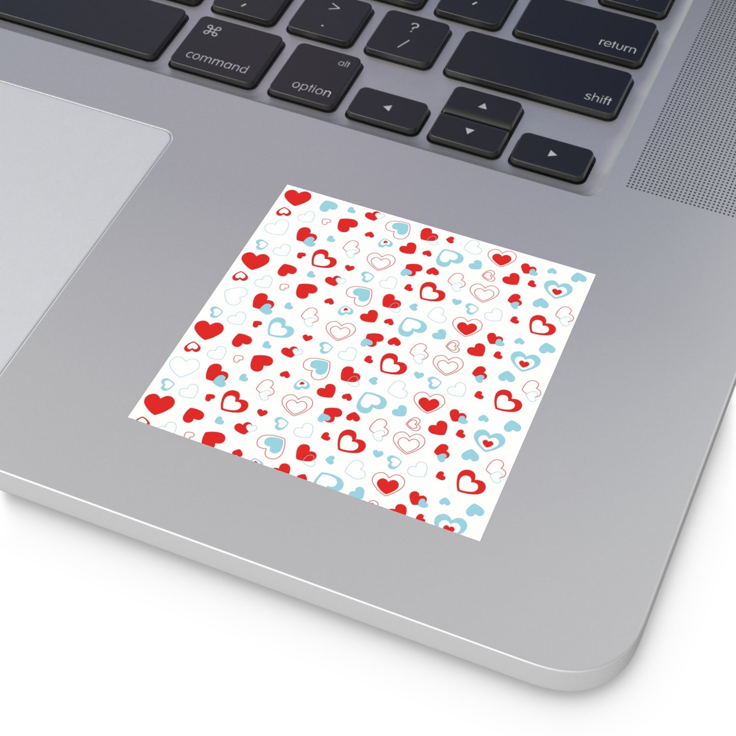 Hearts Square Vinyl Sticker