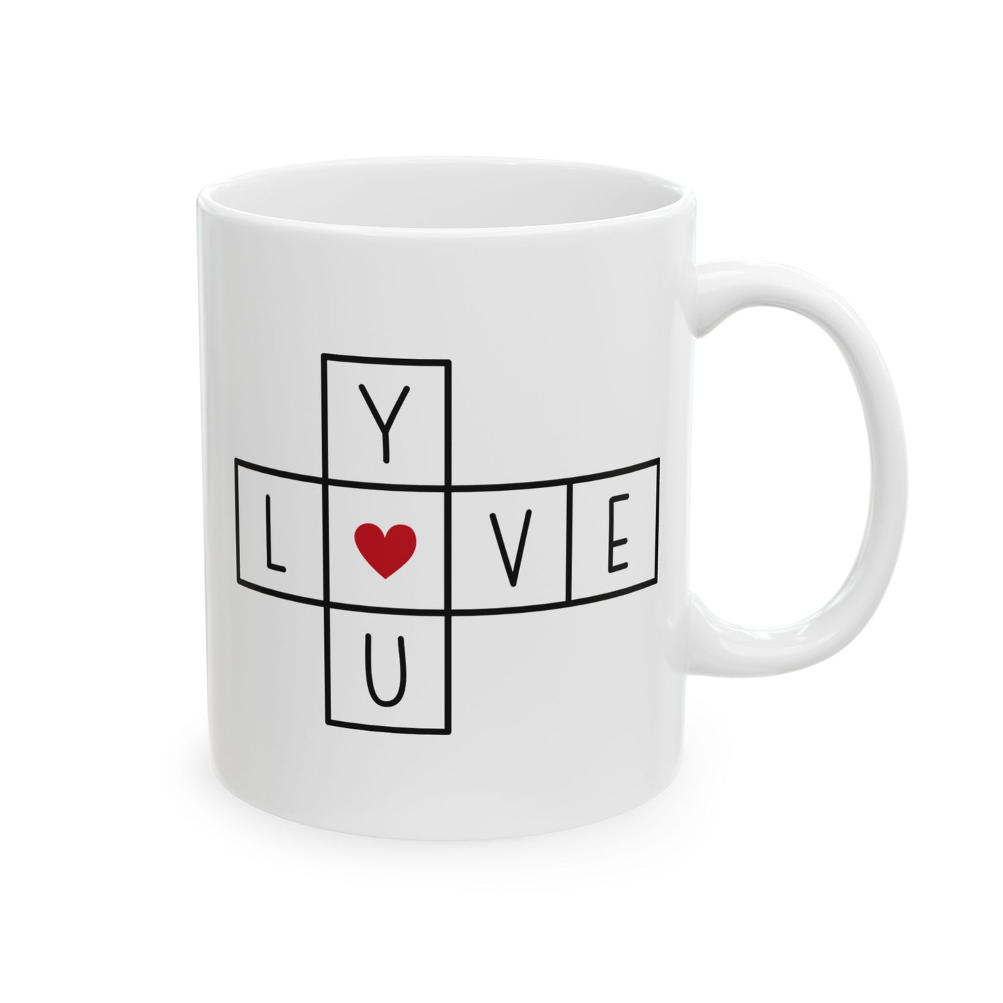 Love You Crossword Ceramic Mug