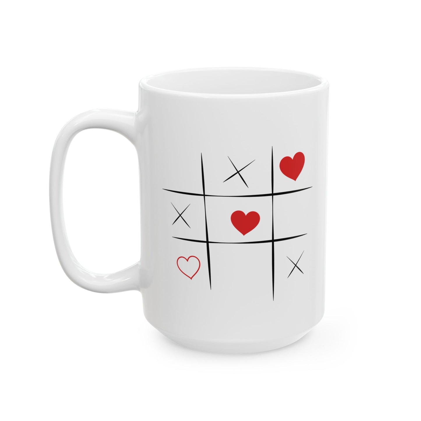Valentine Tic-Tac-Toe Ceramic Mug