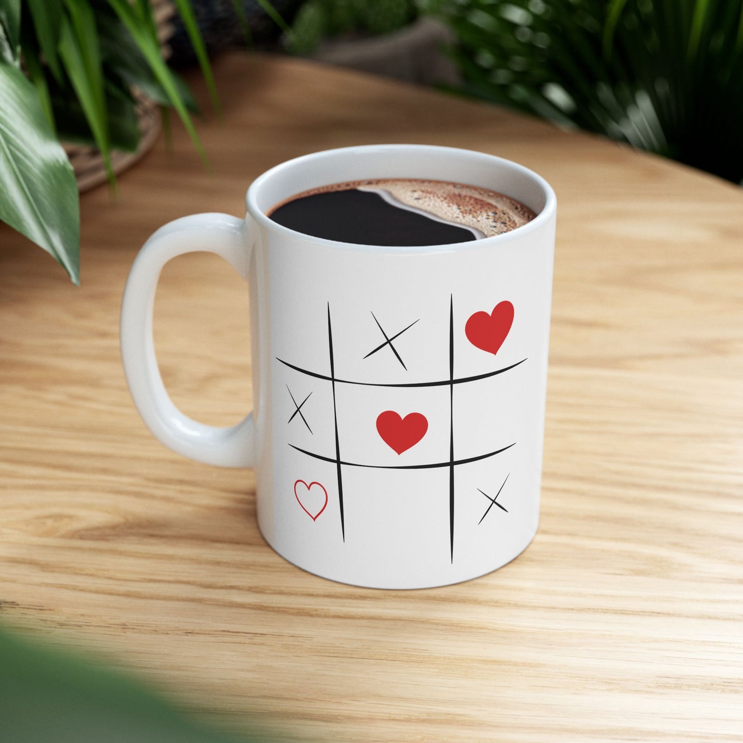 Tic-Tac-Toe Valentine Ceramic Mug