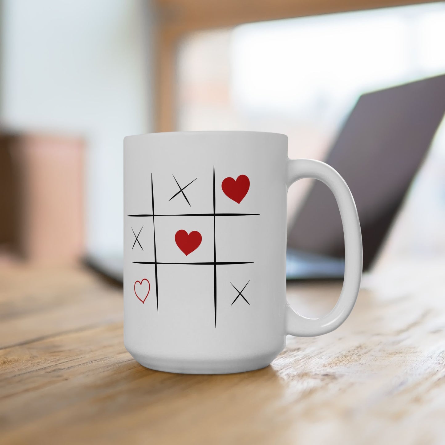 Tic-Tac-Toe Valentine Ceramic Mug