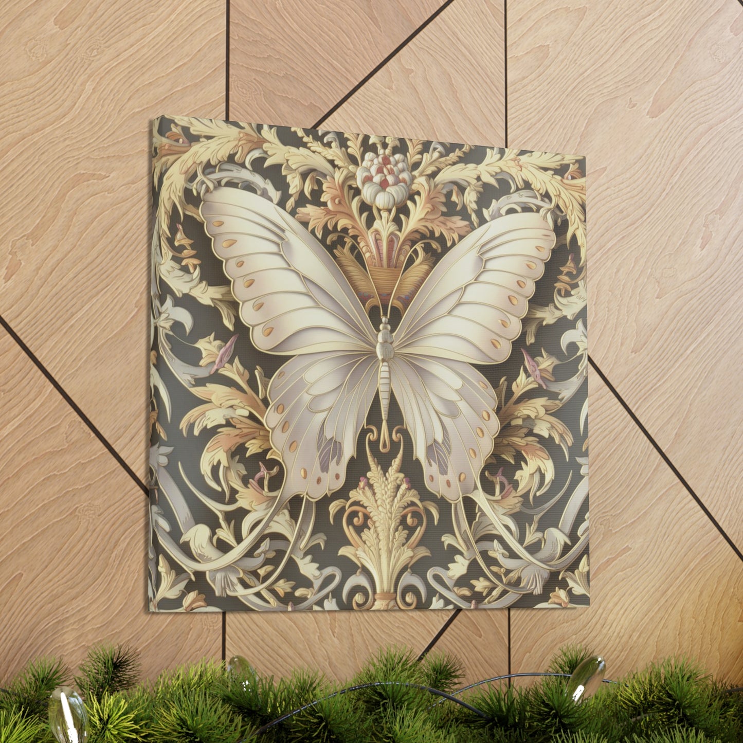 Cream Butterfly Canvas Gallery Wraps