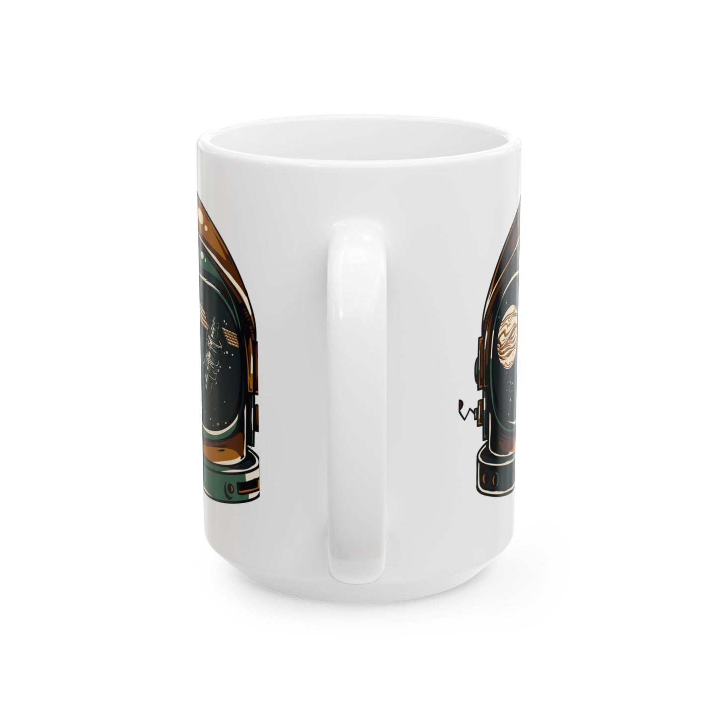 Space Helmet Astronaut Ceramic Mug 11oz