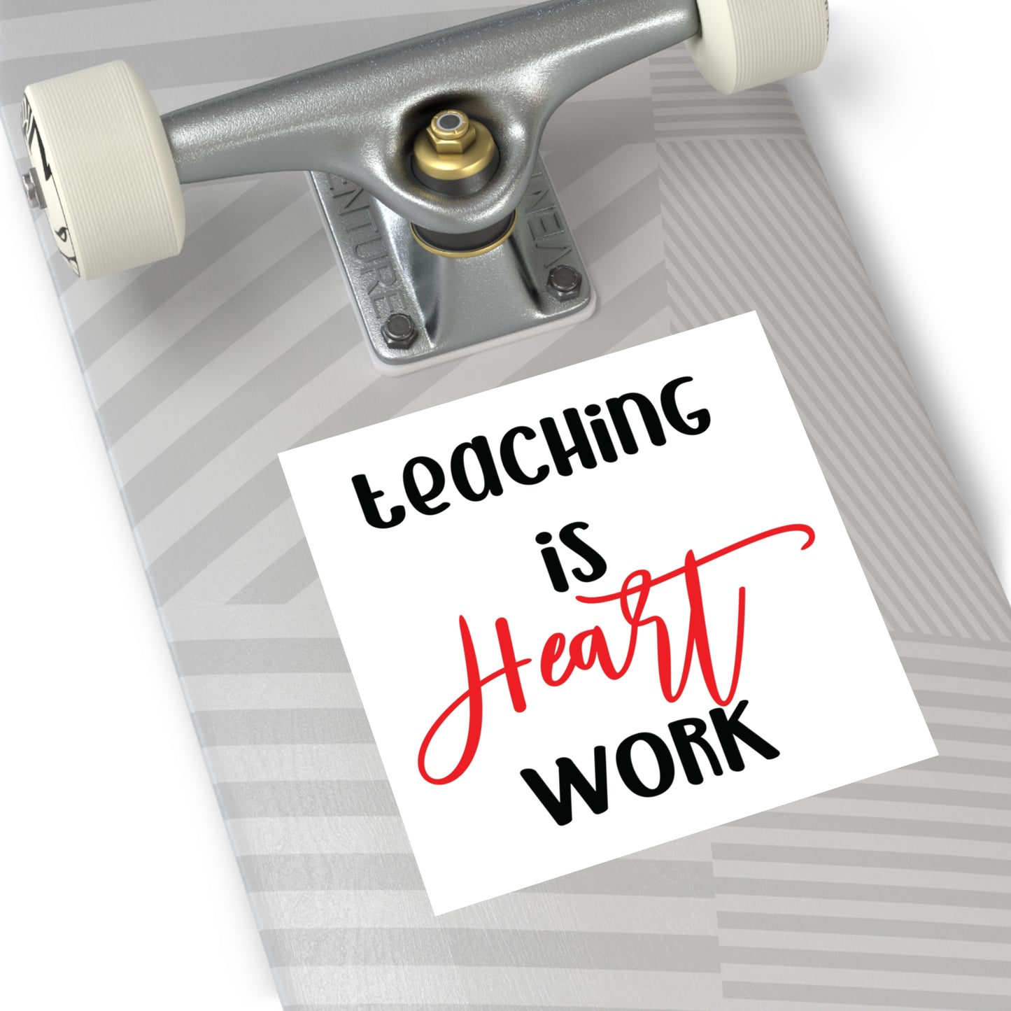 Teaching is Heart Work Square Vinyl Sticker