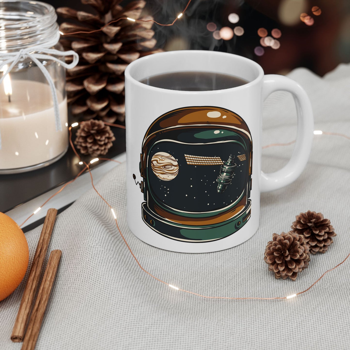 Space Helmet Astronaut Ceramic Mug 11oz