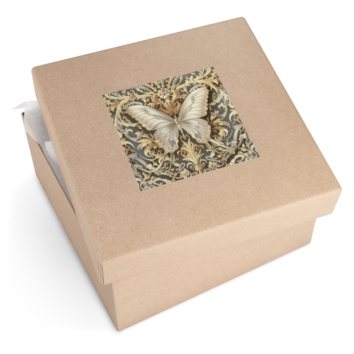 Butterfly Square Vinyl Sticker