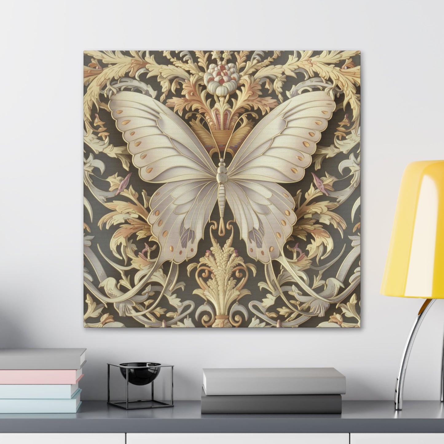 Cream Butterfly Canvas Gallery Wraps