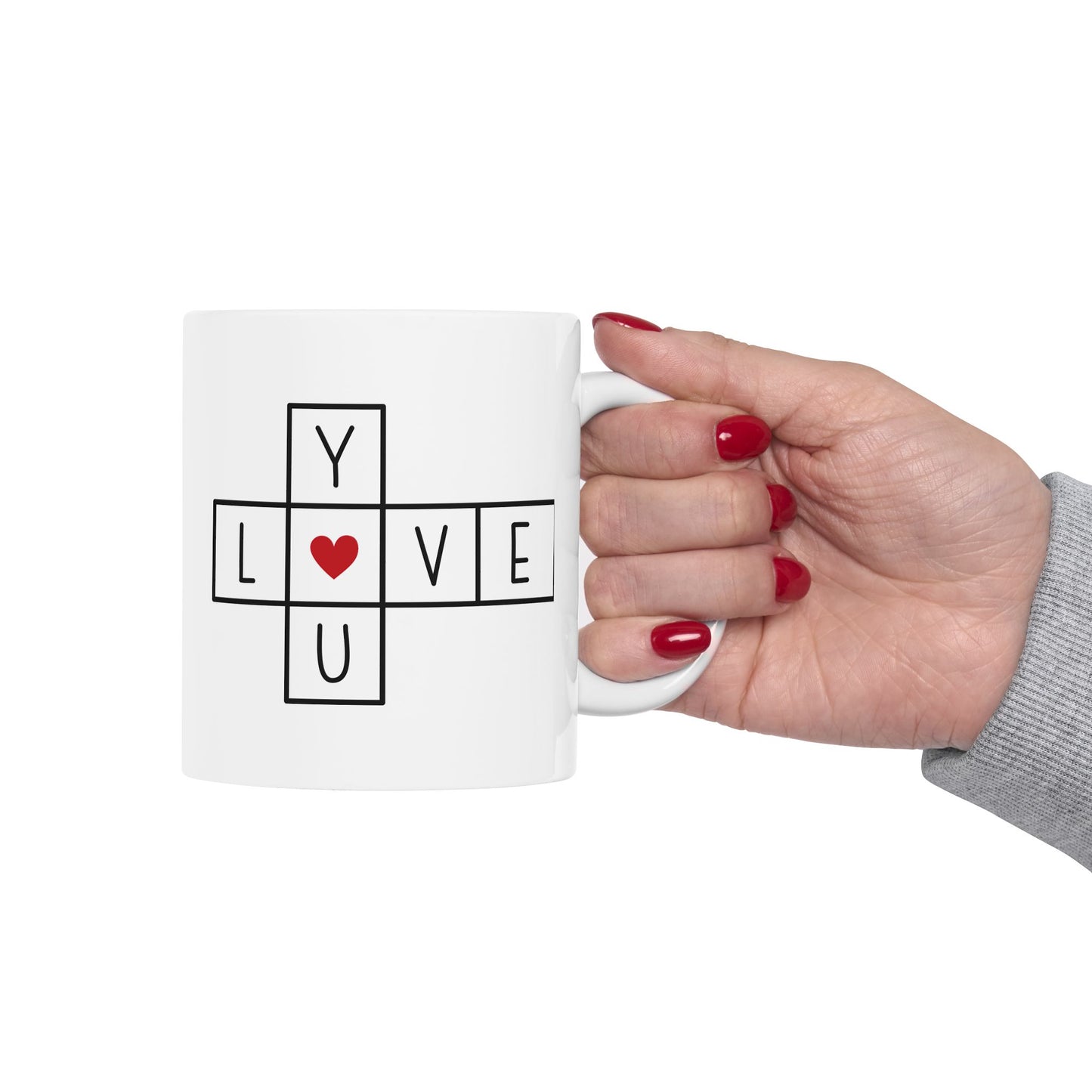 Love You Crossword Ceramic Mug