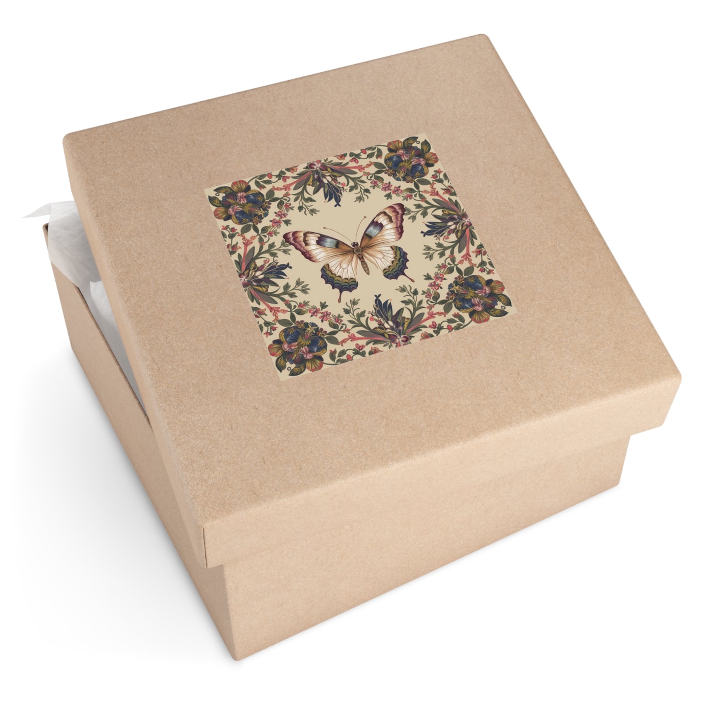 Butterfly Square Vinyl Sticker