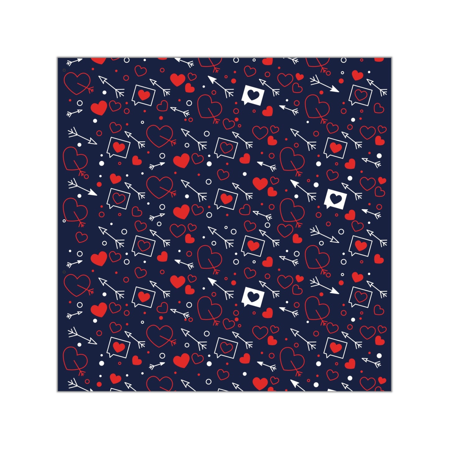 Hearts Arrow Square Vinyl Sticker