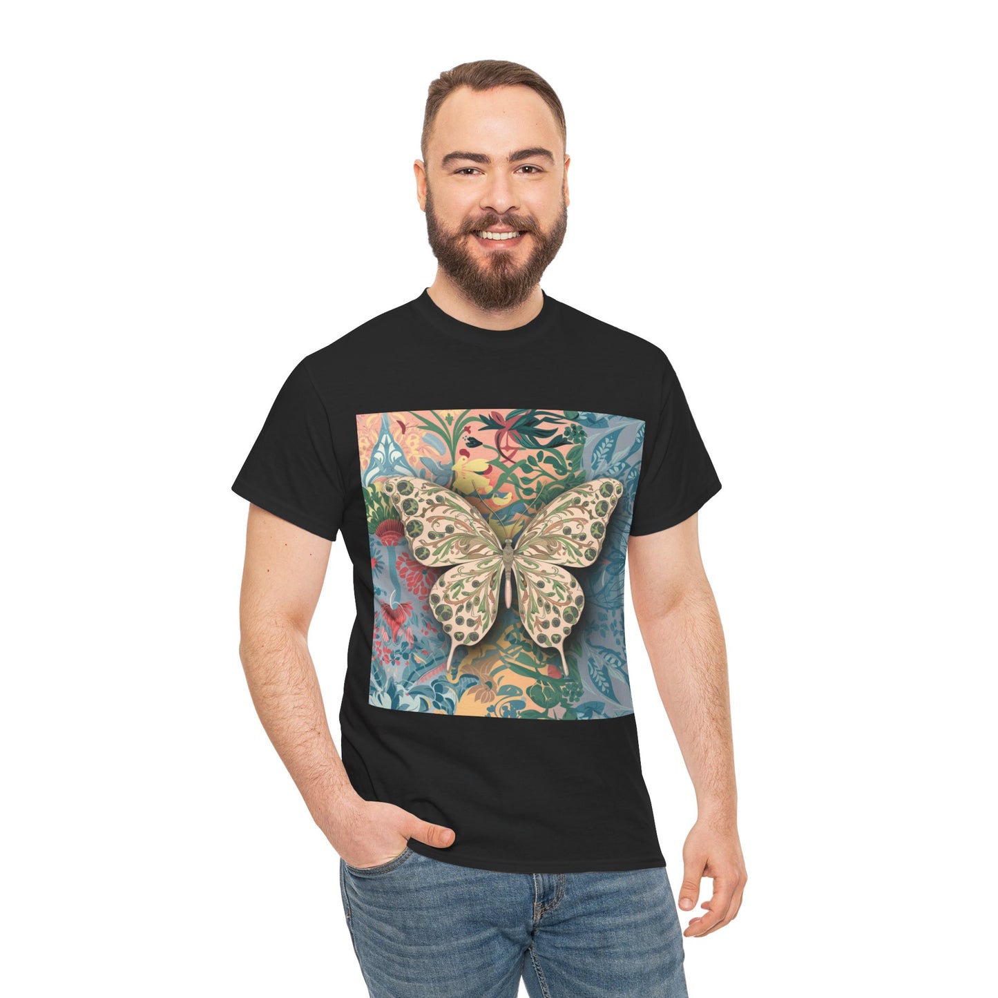 Butterfly Unisex Heavy Cotton T-Shirt