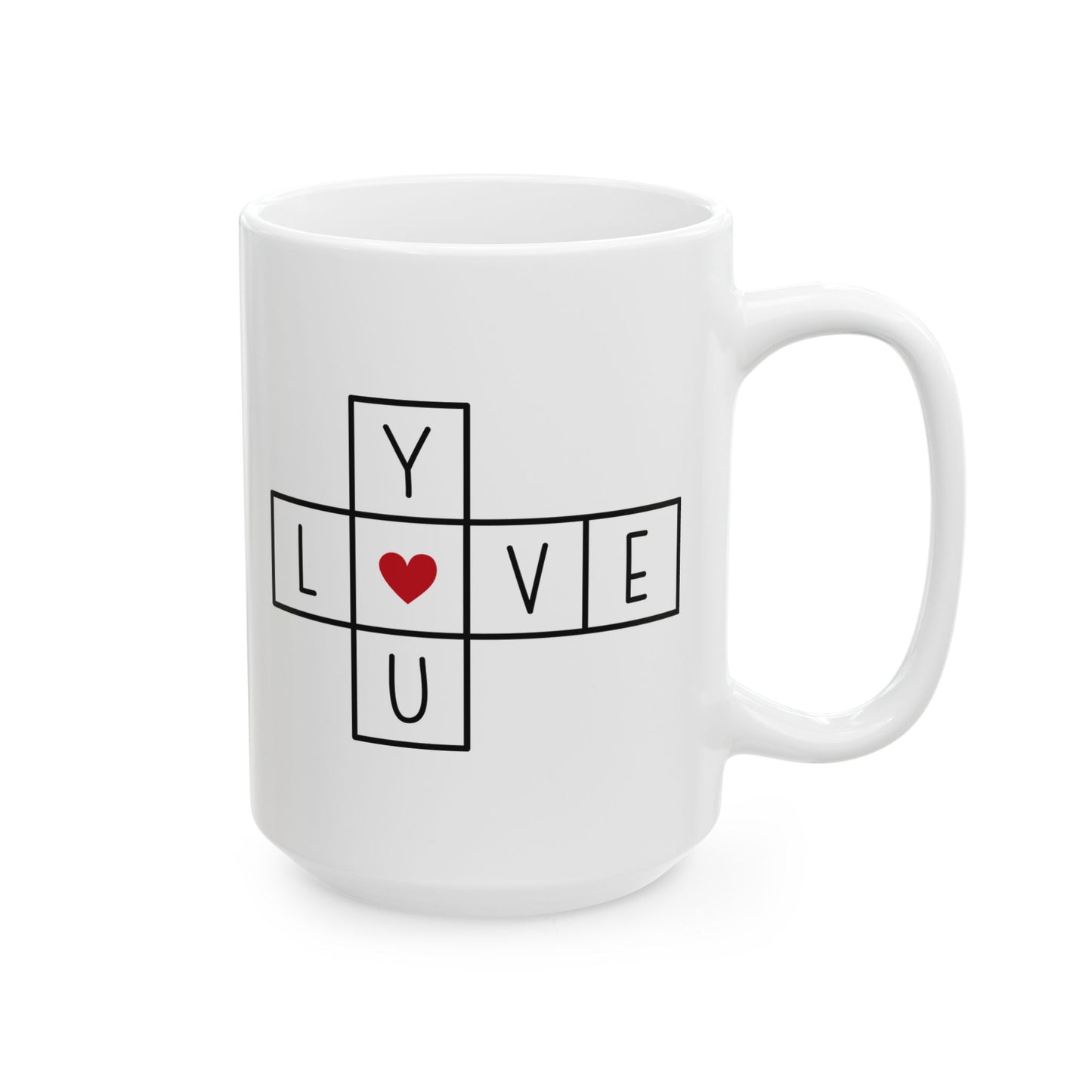 Love You Crossword Ceramic Mug