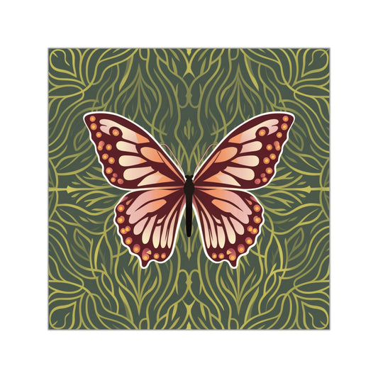 Butterfly Square Vinyl Sticker
