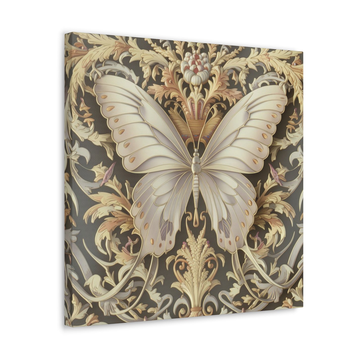 Cream Butterfly Canvas Gallery Wraps