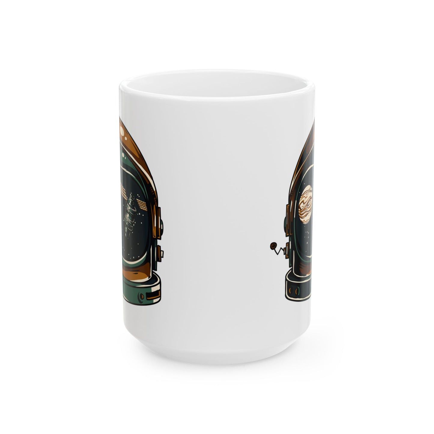 Space Helmet Astronaut Ceramic Mug 11oz