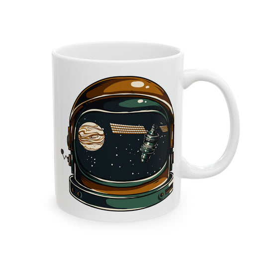 Space Helmet Astronaut Ceramic Mug 11oz