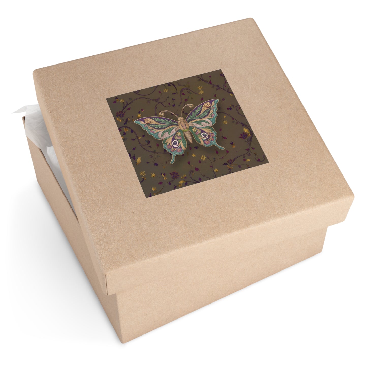 Butterfly Square Vinyl Sticker
