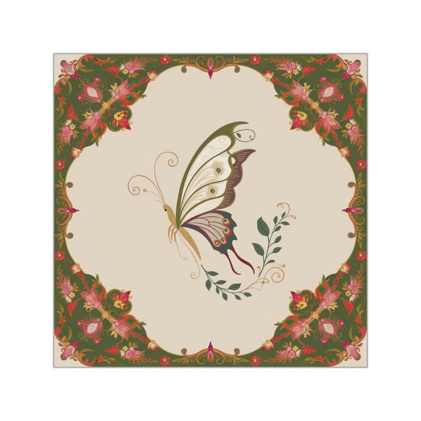 Butterfly Square Vinyl Sticker