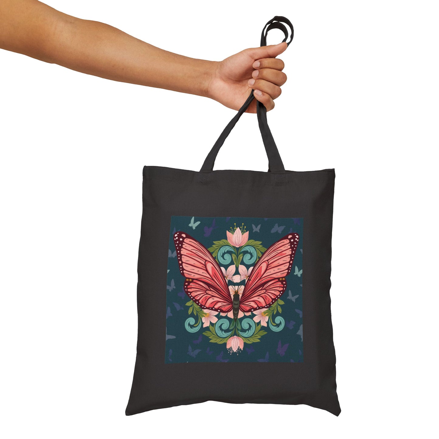 Butterfly Cotton Canvas Tote Bag