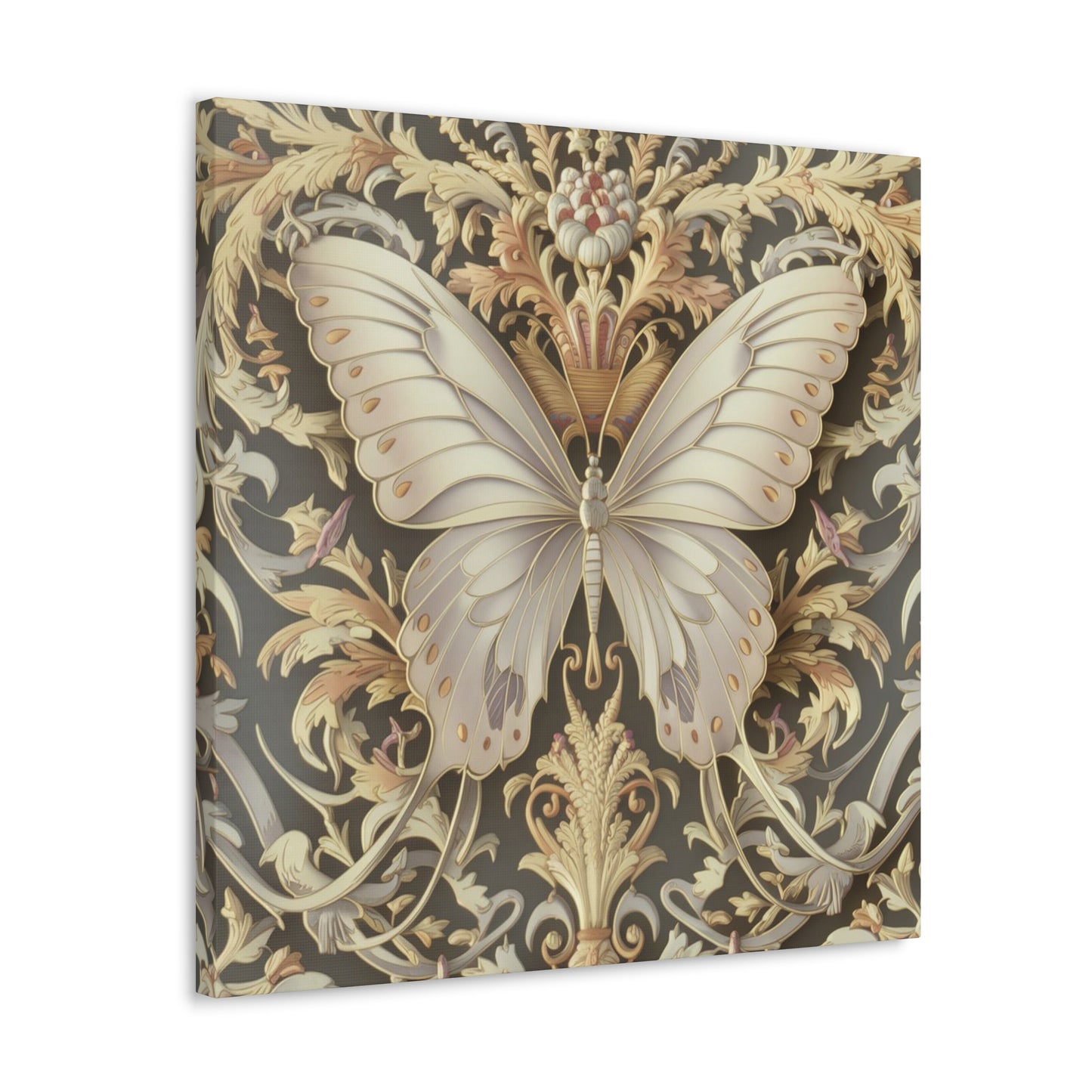 Cream Butterfly Canvas Gallery Wraps