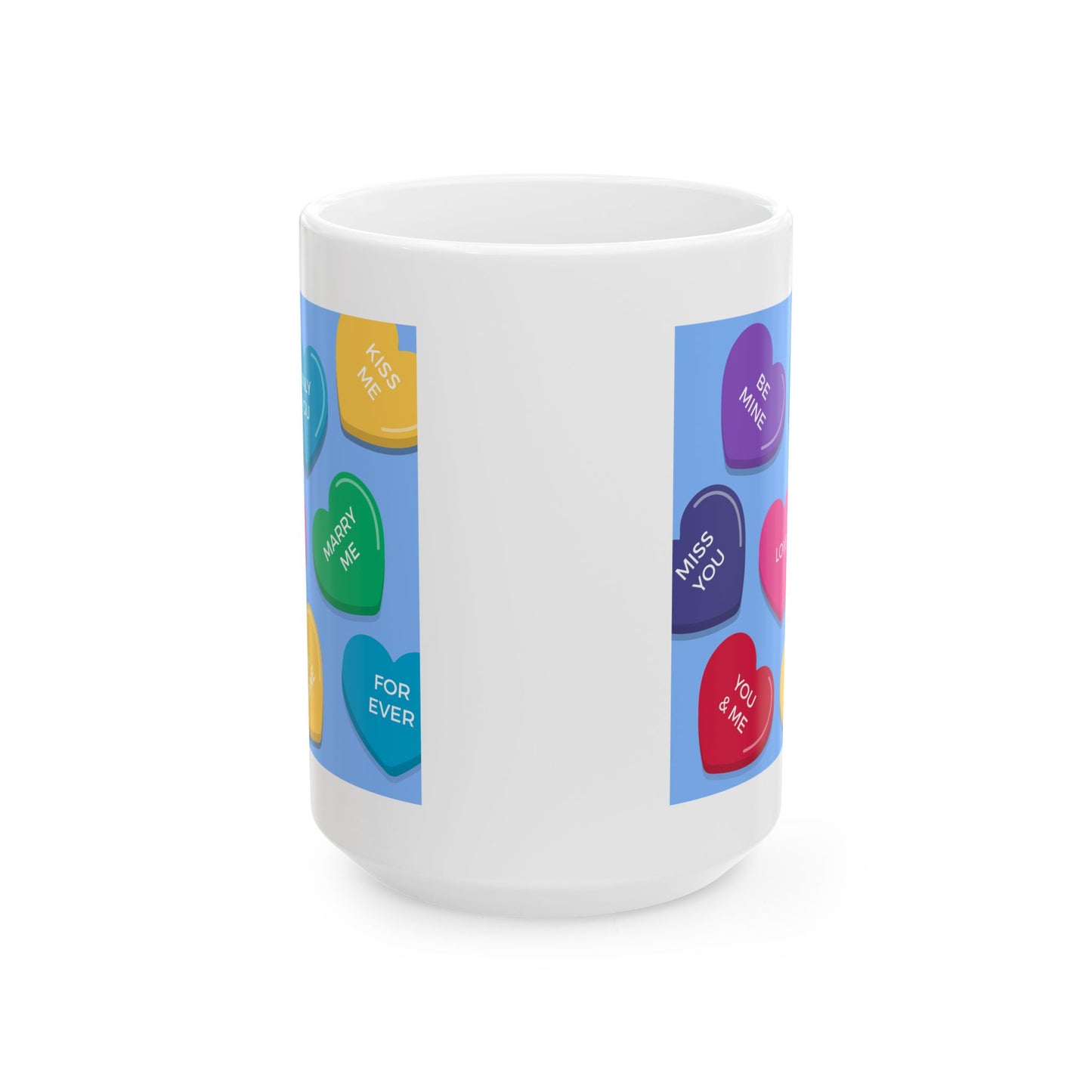 Candy Hearts Ceramic Mug
