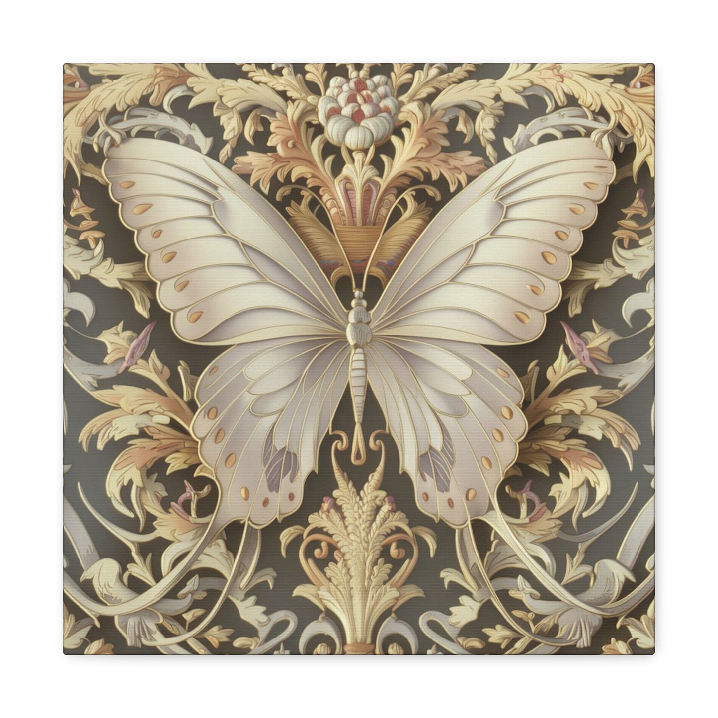 Cream Butterfly Canvas Gallery Wraps