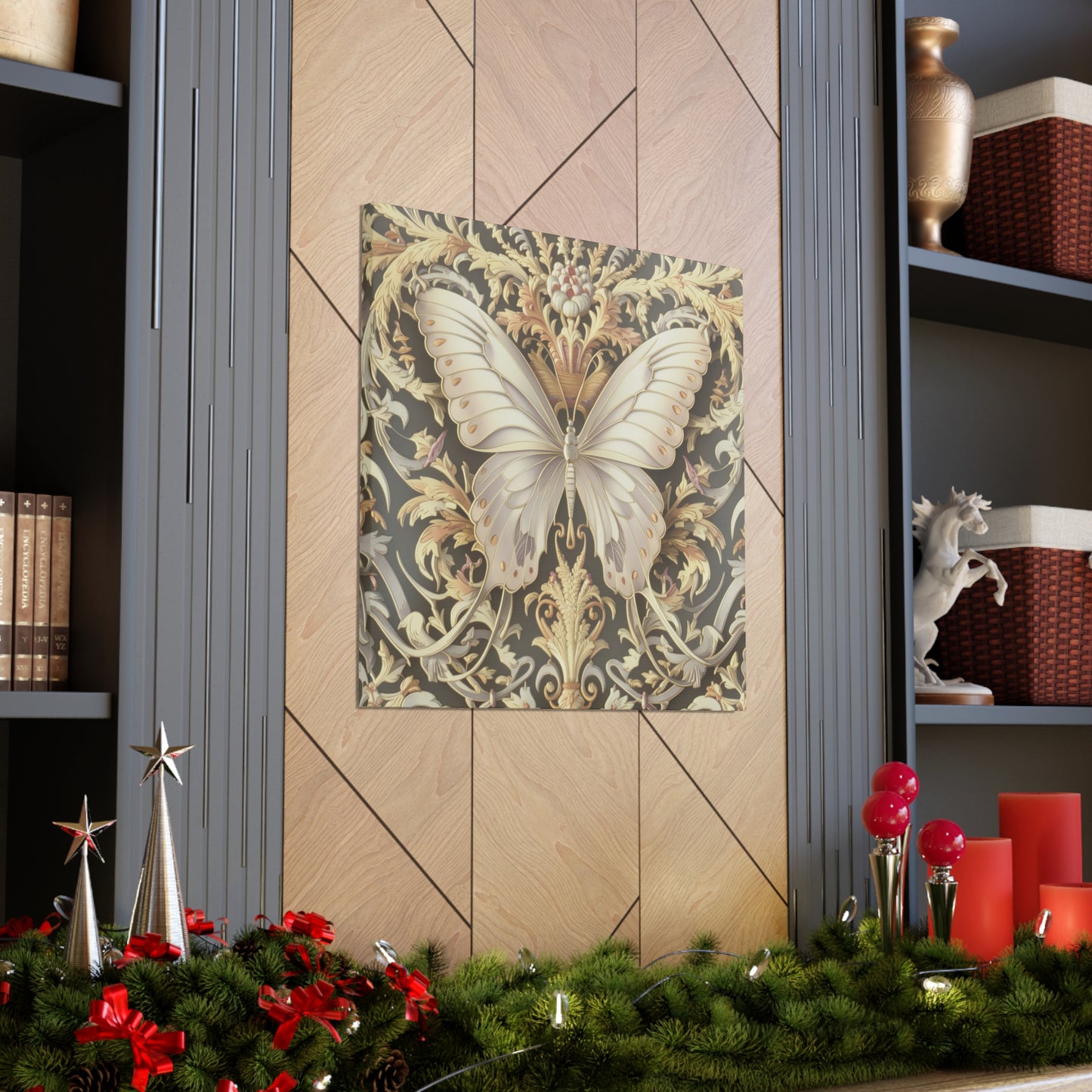 Cream Butterfly Canvas Gallery Wraps