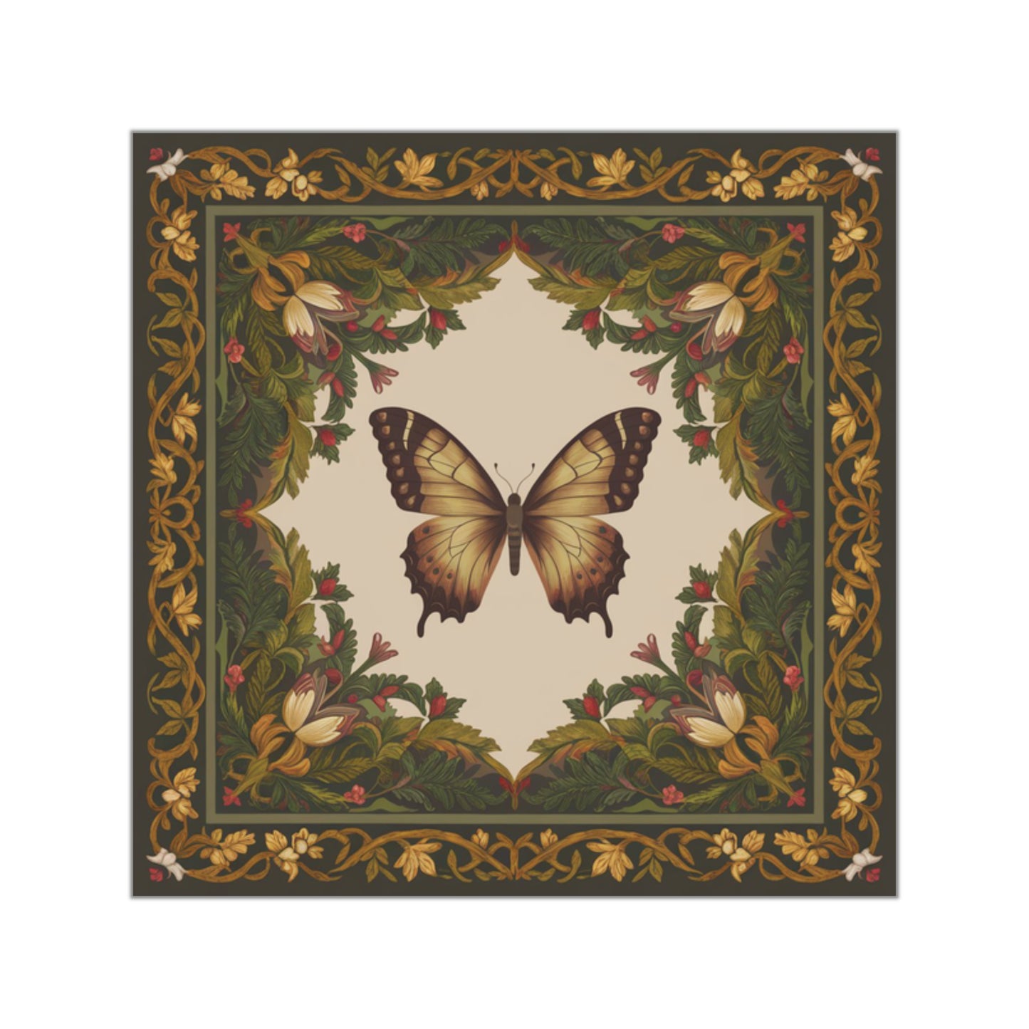 Butterfly Square Vinyl Sticker