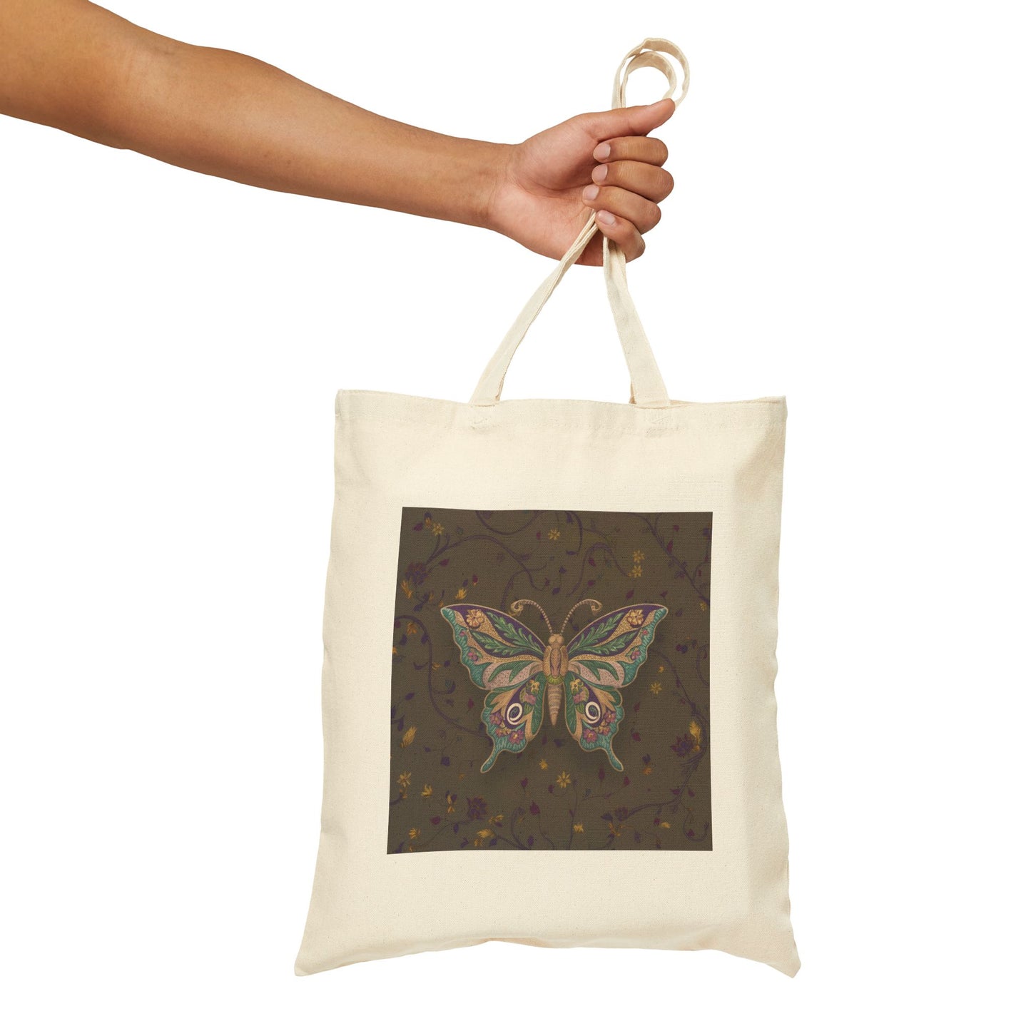 Butterfly Tote Bag, 100% Cotton Canvas Shopping Bag for Everyday Use, Eco-Friendly Gift for Nature Lovers