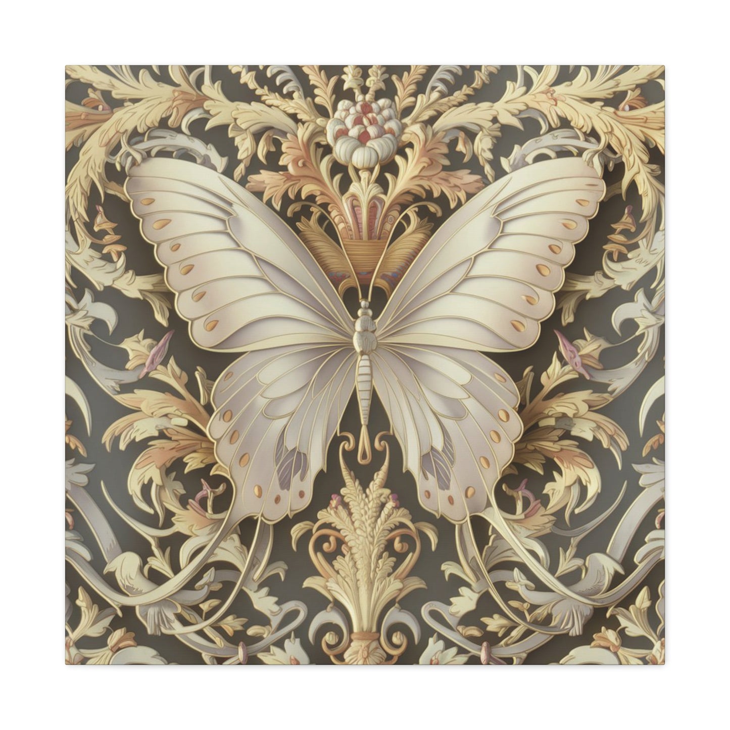 Cream Butterfly Canvas Gallery Wraps