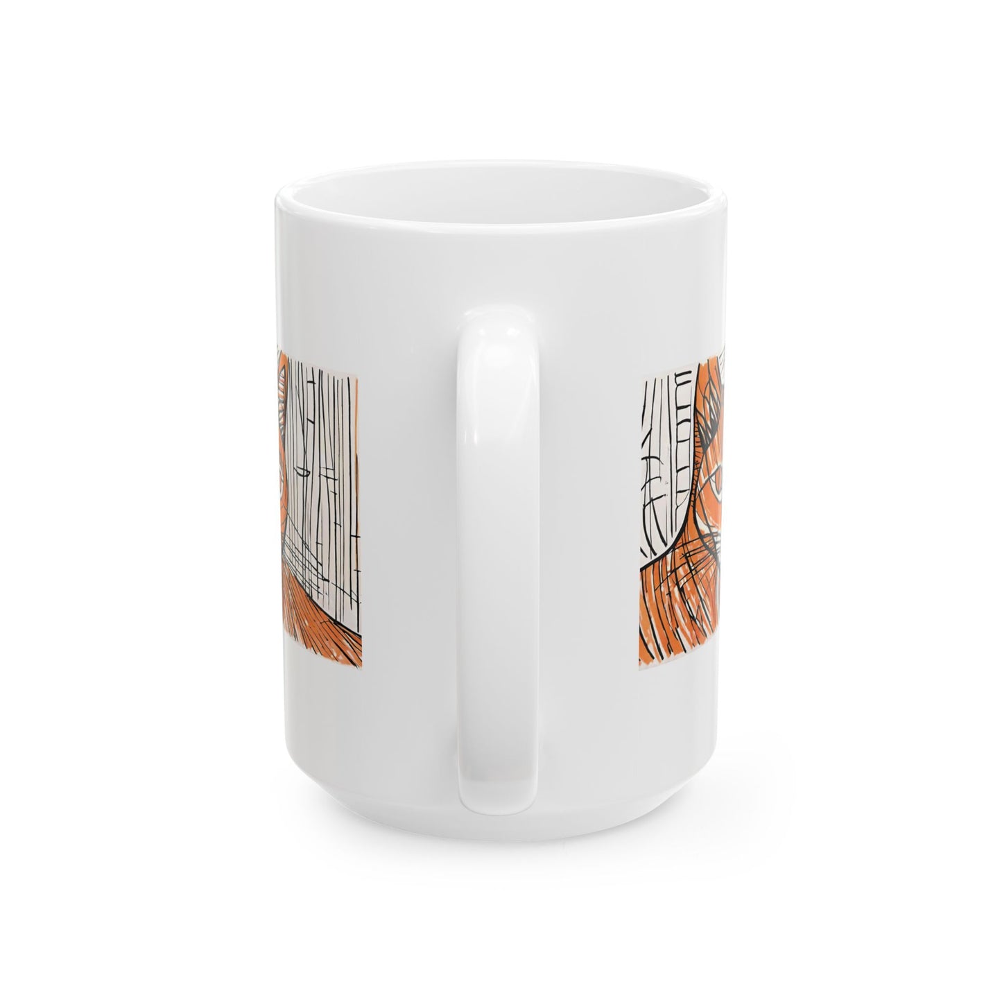 Orange Cat Ceramic Mug