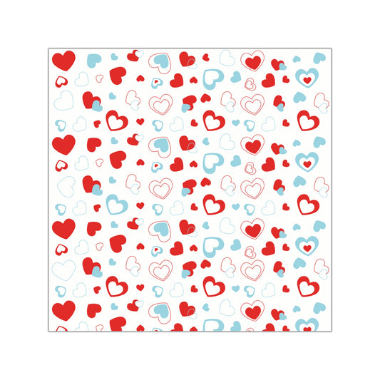 Hearts Square Vinyl Sticker