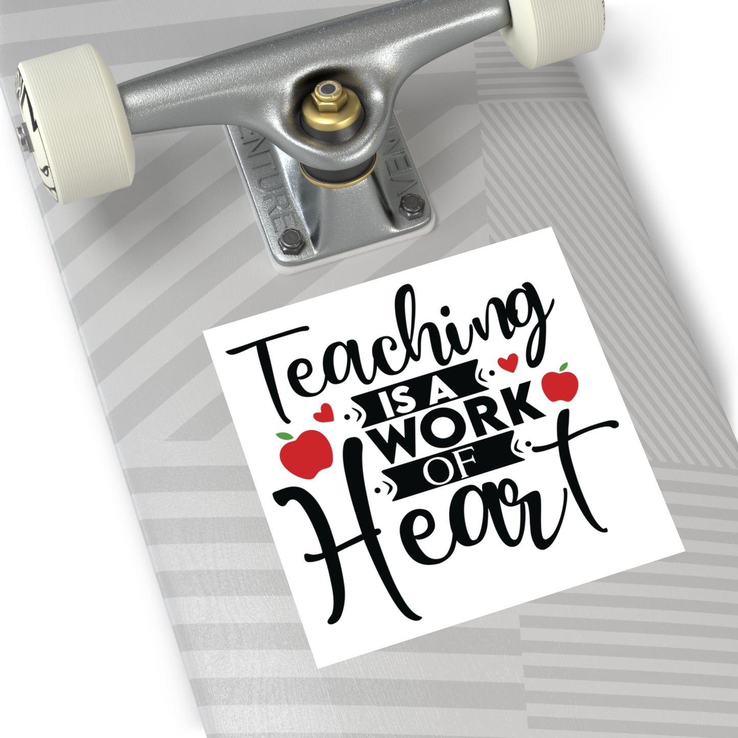 Teaching is a Work of Heart Square Vinyl Sticker