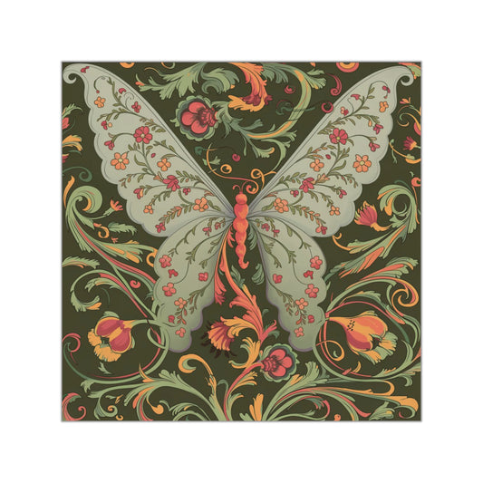 Butterfly Square Vinyl Sticker