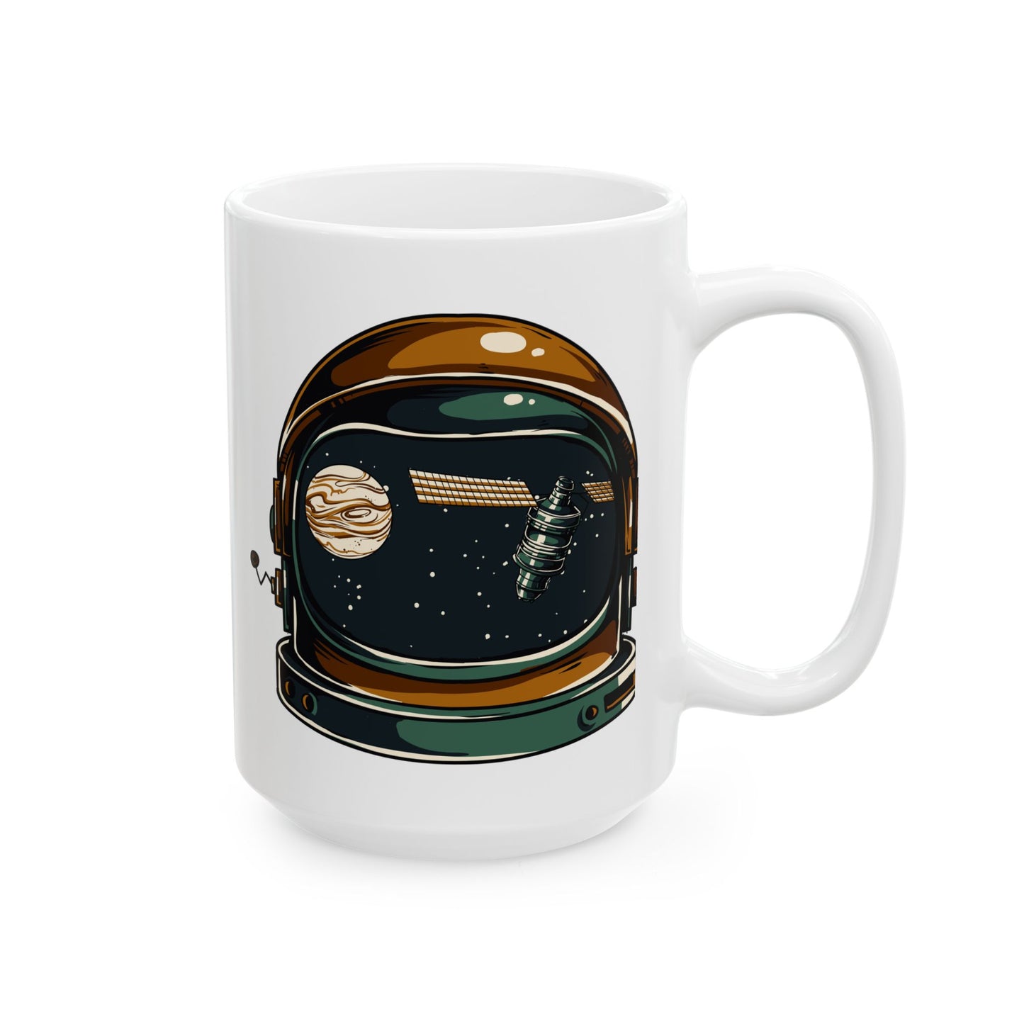 Space Helmet Astronaut Ceramic Mug 11oz