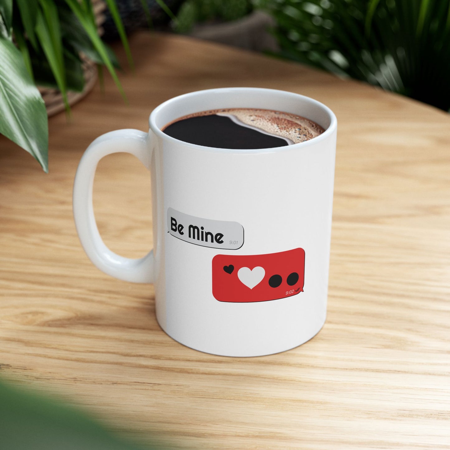 Be Mine Bubble Chat Valentine Ceramic Mug