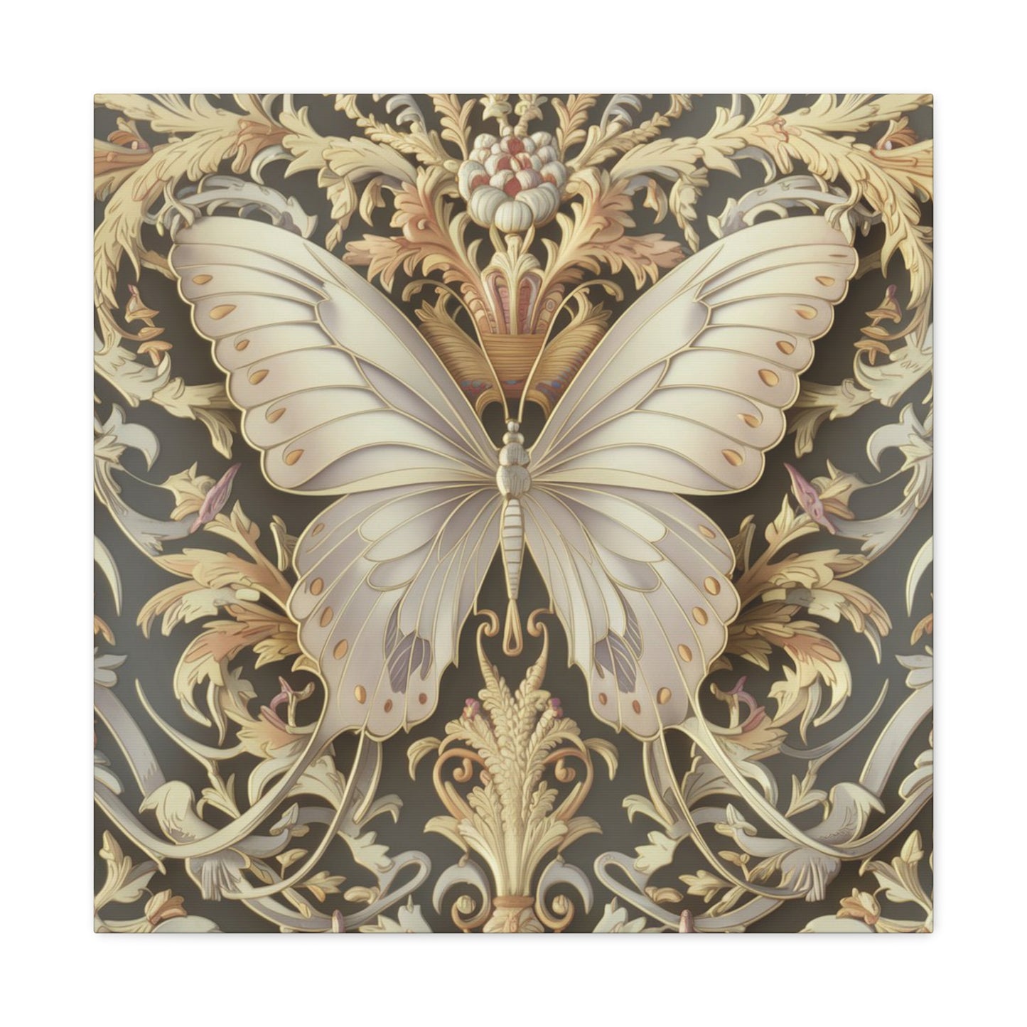 Cream Butterfly Canvas Gallery Wraps