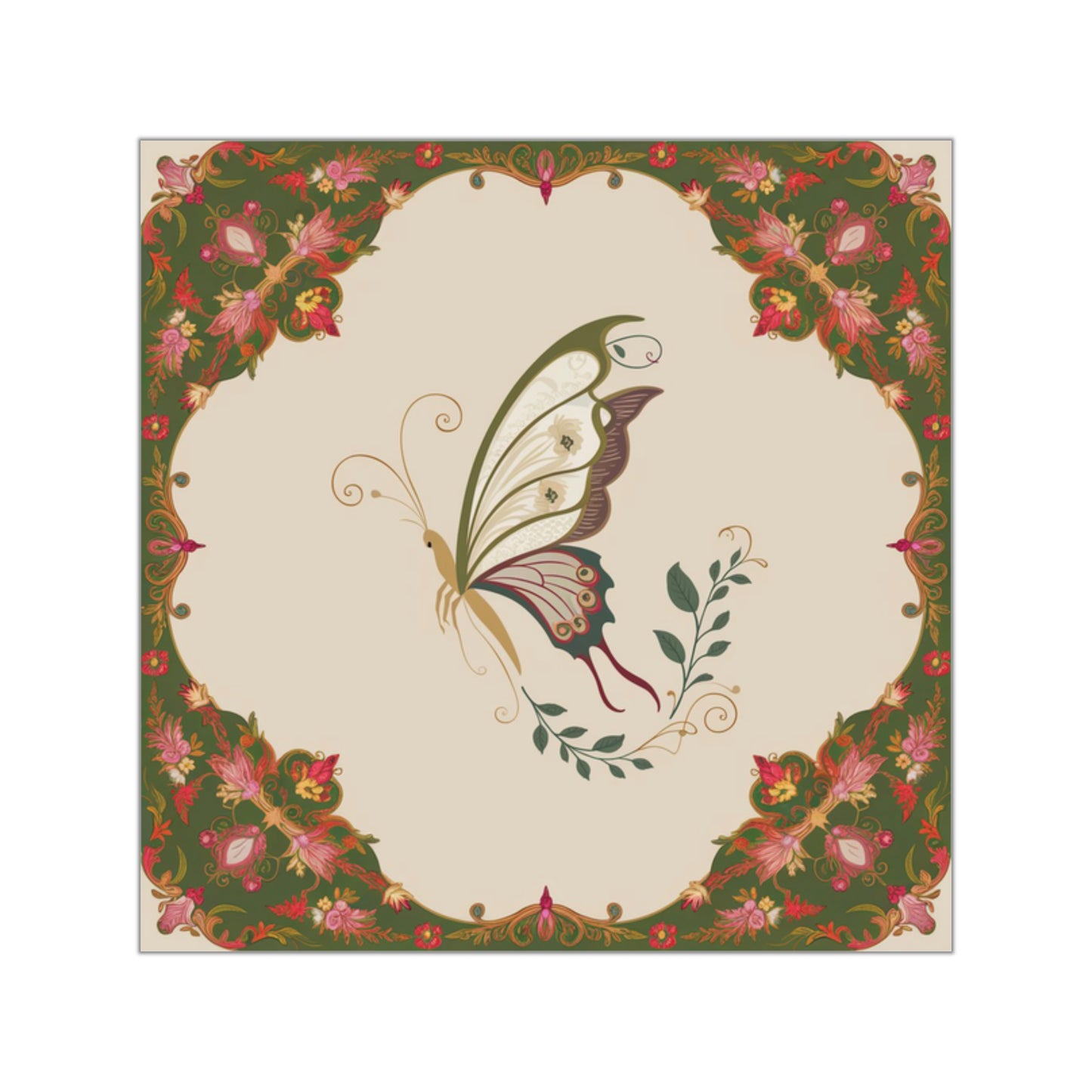 Butterfly Square Vinyl Sticker