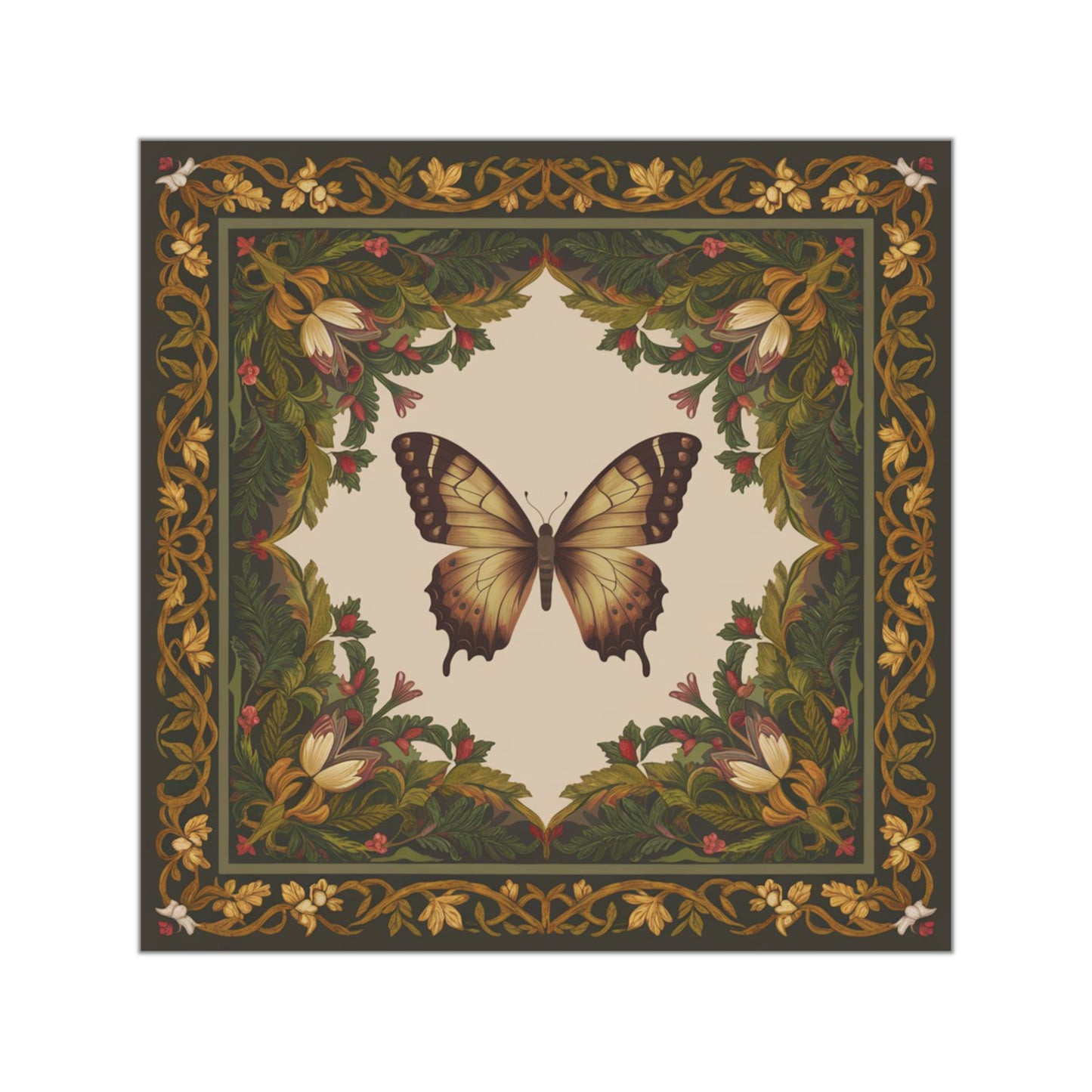Butterfly Square Vinyl Sticker