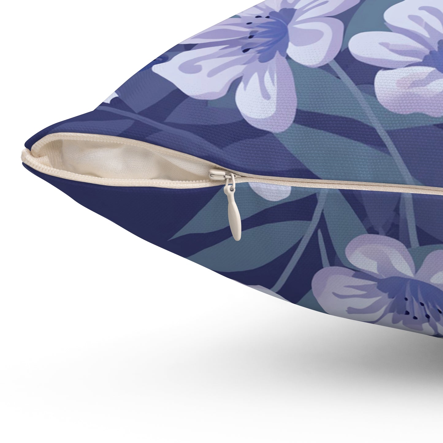 Butterfly in Flowers Spun Polyester Square Pillow