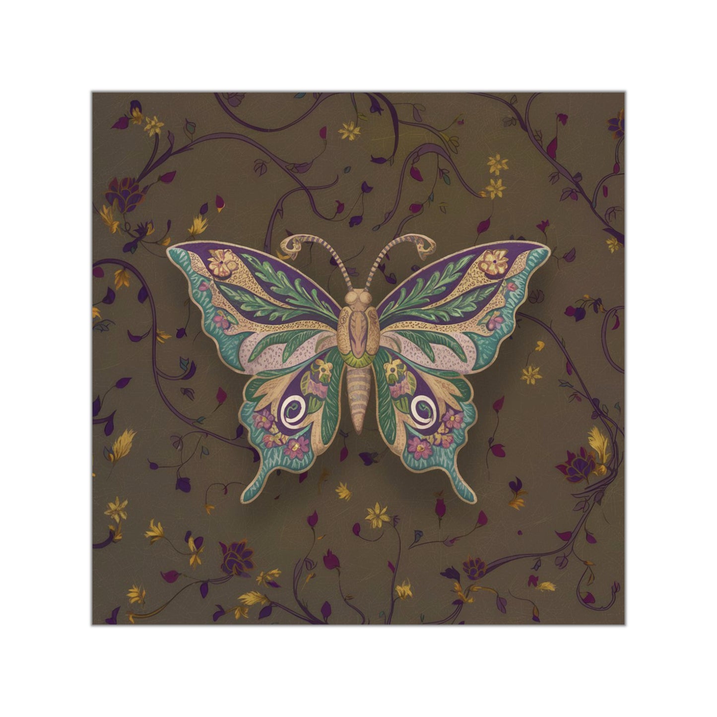 Butterfly Square Vinyl Sticker