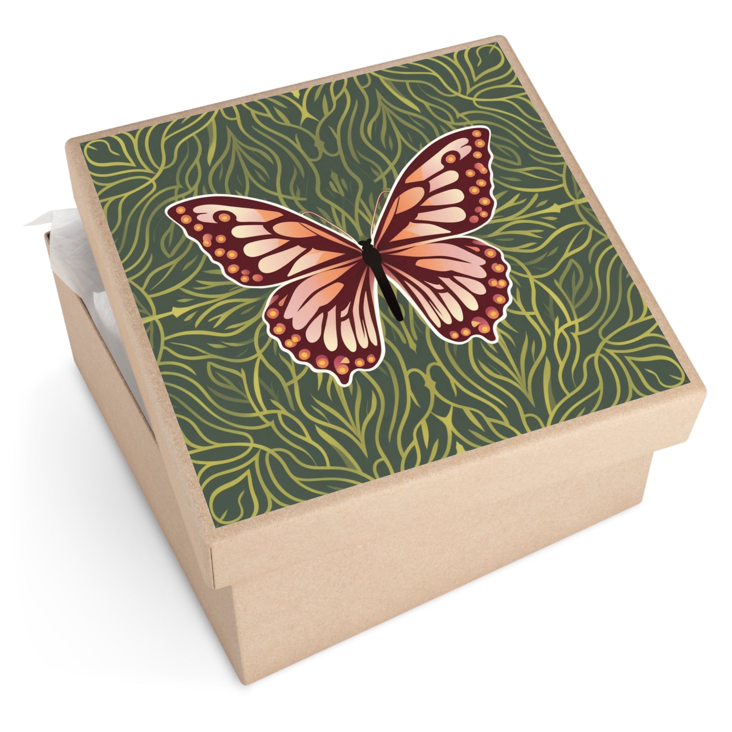 Butterfly Square Vinyl Sticker
