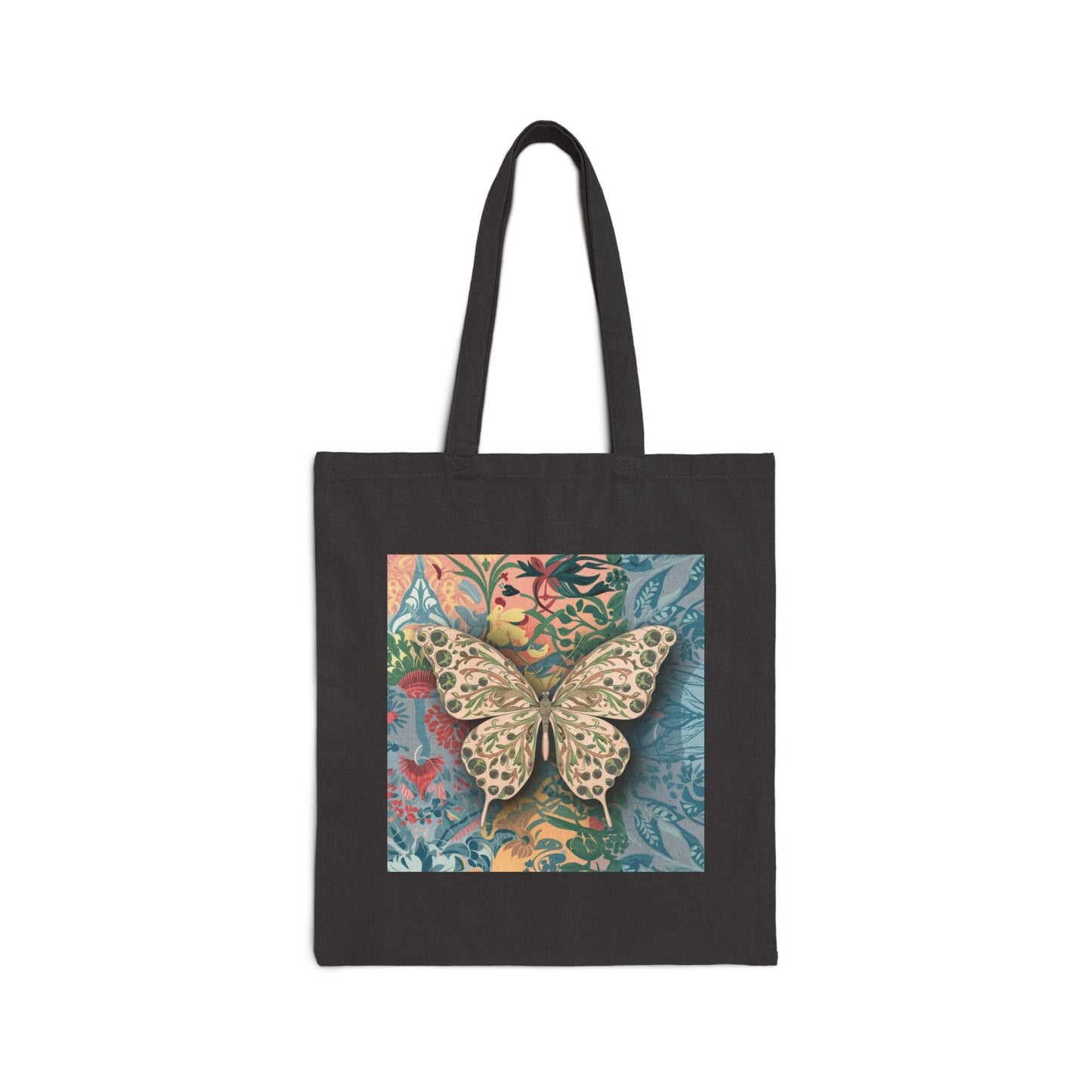 Butterfly Cotton Canvas Tote Bag